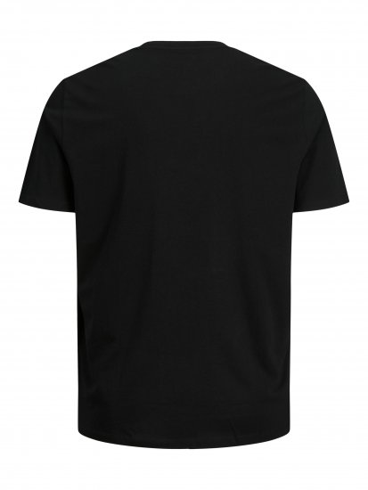 Jack & Jones JJELOGO TEE Black - T-shirts - T-shirts Homme Grande Taille