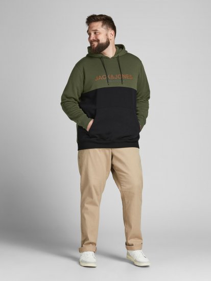 Jack & Jones JJEURBAN BLOCKING SWEAT Forest Green - Sweatshirts & hoodies - Sweatshirts/Hoodies grande taille homme