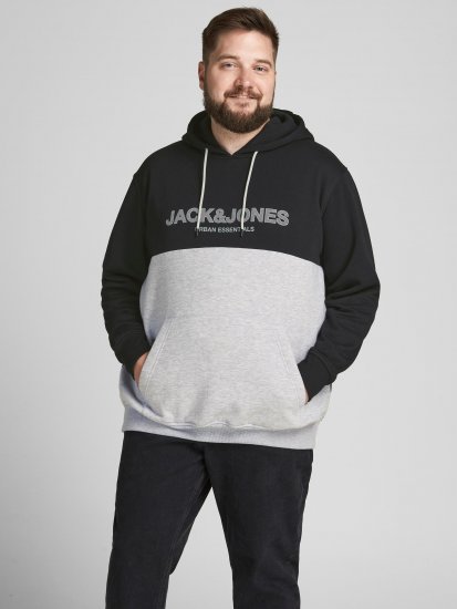 Jack & Jones JJEURBAN BLOCKING SWEAT Black - Sweatshirts & hoodies - Sweatshirts/Hoodies grande taille homme