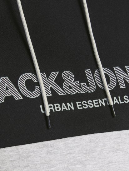 Jack & Jones JJEURBAN BLOCKING SWEAT Black - Sweatshirts & hoodies - Sweatshirts/Hoodies grande taille homme
