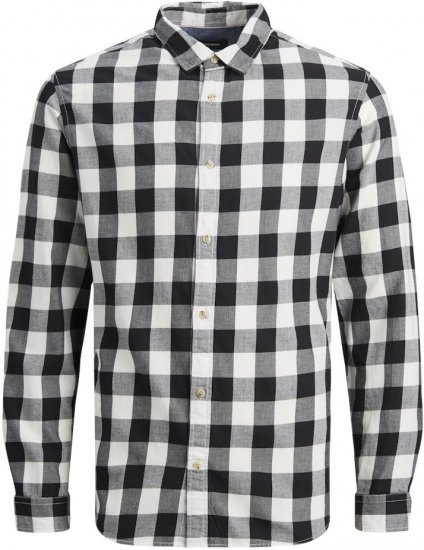 Jack & Jones Gingham L/S Shirt Whisper White - Chemises - Chemises Grandes Tailles Hommes