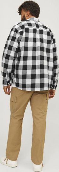 Jack & Jones Gingham L/S Shirt Whisper White - Chemises - Chemises Grandes Tailles Hommes