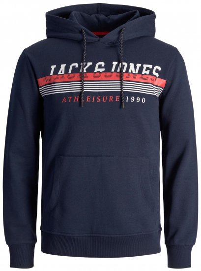 Jack & Jones JJIRON Hoodie Navy - Sweatshirts & hoodies - Sweatshirts/Hoodies grande taille homme