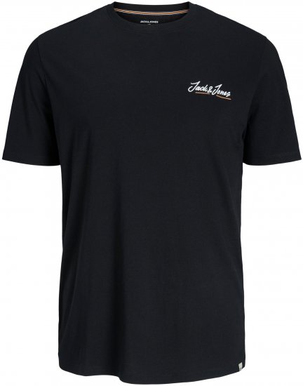 Jack & Jones JORPAUL TONS TEE Black - T-shirts - T-shirts Homme Grande Taille