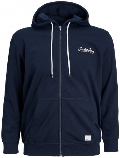 Jack & Jones JORPAUL TONS ZIP Hoodie Navy - Sweatshirts & hoodies - Sweatshirts/Hoodies grande taille homme