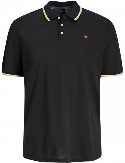 Jack & Jones JPRWINBLU Poloshirt Black - Polos - Polos homme grande taille