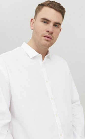 Jack & Jones CARDIFF Dress Shirt White - Chemises - Chemises Grandes Tailles Hommes