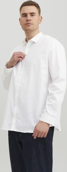 Jack & Jones CARDIFF Dress Shirt White - Chemises - Chemises Grandes Tailles Hommes