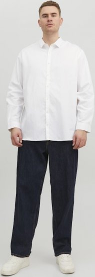 Jack & Jones CARDIFF Dress Shirt White - Chemises - Chemises Grandes Tailles Hommes