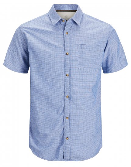 Jack & Jones JORABEL Casual Shirt Ensign Blue - Chemises - Chemises Grandes Tailles Hommes