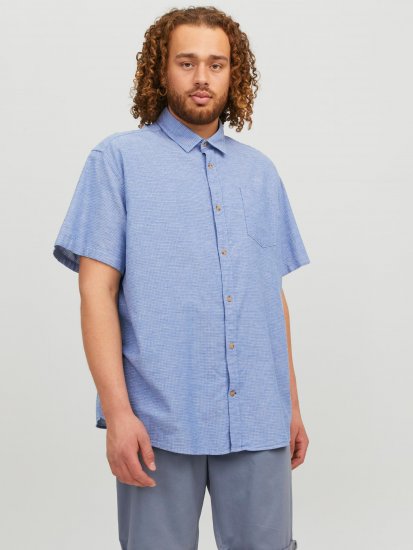 Jack & Jones JORABEL Casual Shirt Ensign Blue - Chemises - Chemises Grandes Tailles Hommes
