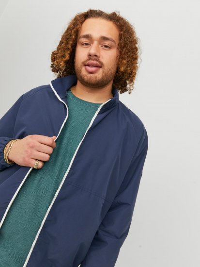 Jack & Jones JORLUKE Light Bomber Jacket Navy - Vestes - Vestes Homme Grandes Tailles