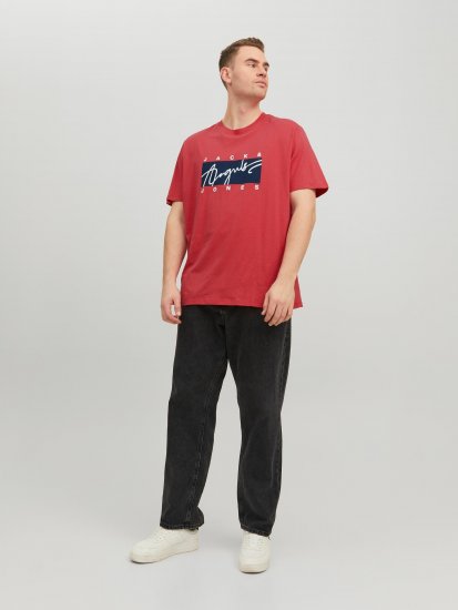 Jack & Jones JORJOSHUA T-shirt Red - T-shirts - T-shirts Homme Grande Taille