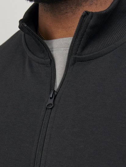 Jack & Jones PAULOS Turtleneck Zip Sweatshirt Black - Sweatshirts & hoodies - Sweatshirts/Hoodies grande taille homme