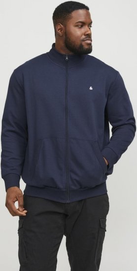 Jack & Jones PAULOS Turtleneck Zip Sweatshirt Navy Blazer - Sweatshirts & hoodies - Sweatshirts/Hoodies grande taille homme