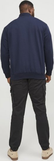 Jack & Jones PAULOS Turtleneck Zip Sweatshirt Navy Blazer - Sweatshirts & hoodies - Sweatshirts/Hoodies grande taille homme