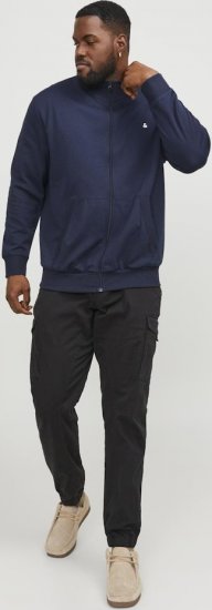 Jack & Jones PAULOS Turtleneck Zip Sweatshirt Navy Blazer - Sweatshirts & hoodies - Sweatshirts/Hoodies grande taille homme
