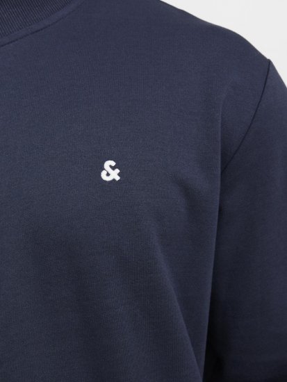Jack & Jones PAULOS Turtleneck Zip Sweatshirt Navy Blazer - Sweatshirts & hoodies - Sweatshirts/Hoodies grande taille homme