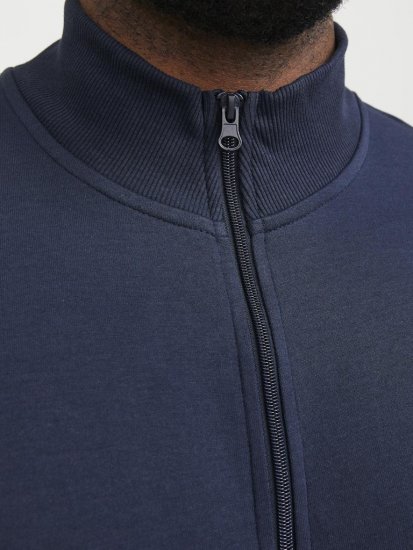 Jack & Jones PAULOS Turtleneck Zip Sweatshirt Navy Blazer - Sweatshirts & hoodies - Sweatshirts/Hoodies grande taille homme