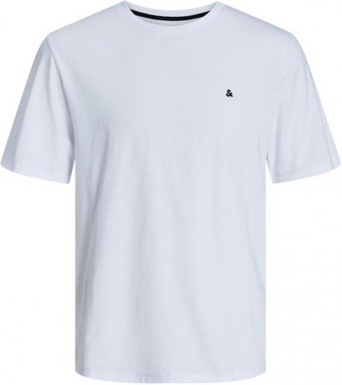 Jack & Jones PAULOS T-Shirt White - T-shirts - T-shirts Homme Grande Taille