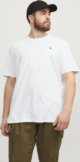 Jack & Jones PAULOS T-Shirt White - T-shirts - T-shirts Homme Grande Taille