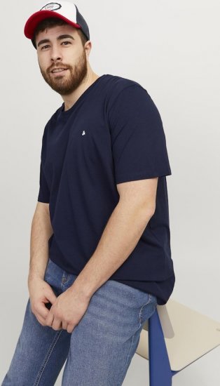 Jack & Jones PAULOS T-Shirt Navy Blazer - T-shirts - T-shirts Homme Grande Taille