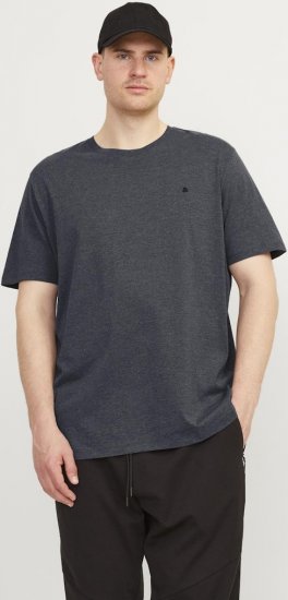 Jack & Jones PAULOS T-Shirt Dark Grey Melange - T-shirts - T-shirts Homme Grande Taille