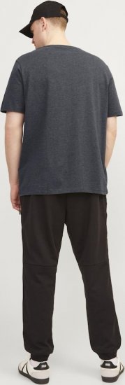 Jack & Jones PAULOS T-Shirt Dark Grey Melange - T-shirts - T-shirts Homme Grande Taille
