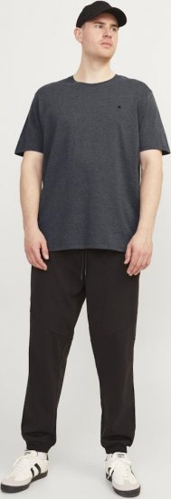 Jack & Jones PAULOS T-Shirt Dark Grey Melange - T-shirts - T-shirts Homme Grande Taille