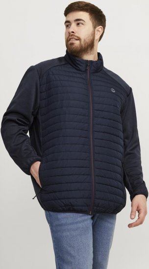 Jack & Jones MULTI SET-IN Sleeves Quilted Jacket With Collar Navy Blazer - Vestes - Vestes Homme Grandes Tailles