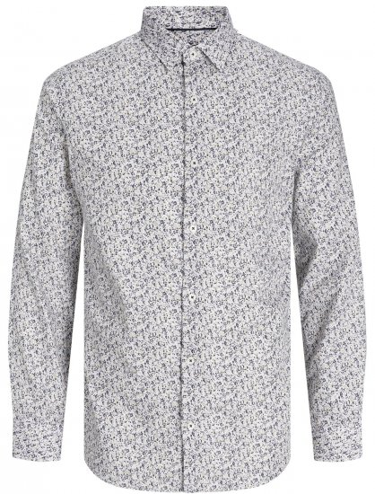 Jack & Jones JPRBLANORDIC LS Shirt White - Chemises - Chemises Grandes Tailles Hommes