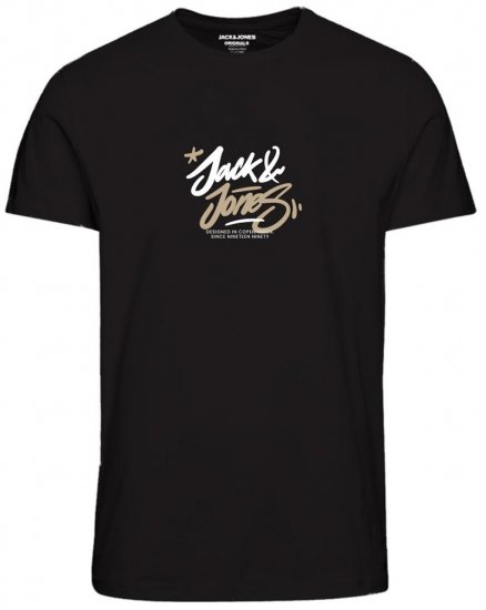 Jack & Jones JORSEQUOIA T-Shirt Black - T-shirts - T-shirts Homme Grande Taille