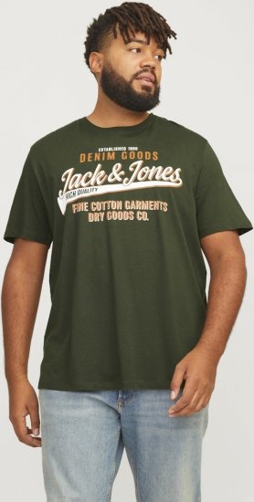 Jack & Jones JJELOGO O-Neck T-Shirt Kombu Green - T-shirts - T-shirts Homme Grande Taille