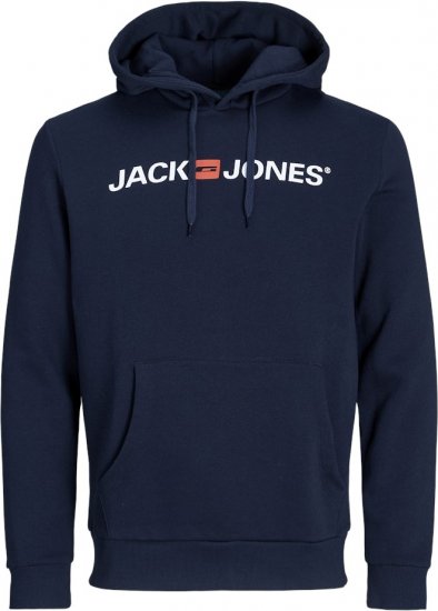 Jack & Jones CORP OLD LOGO REG FIT Hoodie Navy Blazer - Sweatshirts & hoodies - Sweatshirts/Hoodies grande taille homme
