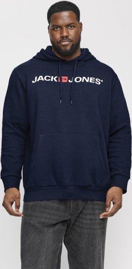 Jack & Jones CORP OLD LOGO REG FIT Hoodie Navy Blazer - Sweatshirts & hoodies - Sweatshirts/Hoodies grande taille homme