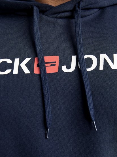 Jack & Jones CORP OLD LOGO REG FIT Hoodie Navy Blazer - Sweatshirts & hoodies - Sweatshirts/Hoodies grande taille homme