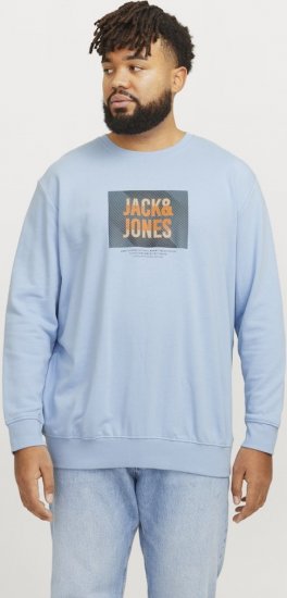 Jack & Jones HUDSON Sweatshirt Chambray Blue - Sweatshirts & hoodies - Sweatshirts/Hoodies grande taille homme
