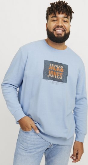 Jack & Jones HUDSON Sweatshirt Chambray Blue - Sweatshirts & hoodies - Sweatshirts/Hoodies grande taille homme