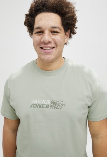 Jack & Jones Tarmac Branding Crew Neck T-Shirt Green - T-shirts - T-shirts Homme Grande Taille