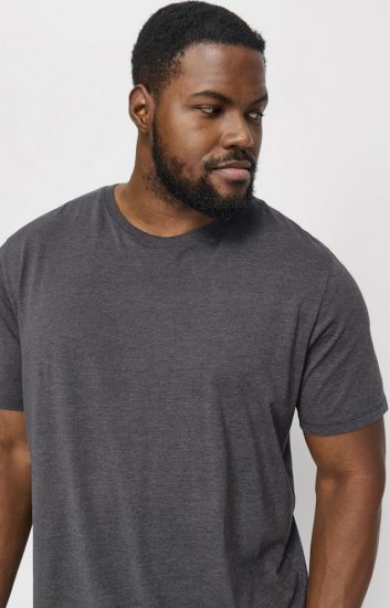 Jack & Jones ORGANIC T-Shirt Dark Grey Melange - T-shirts - T-shirts Homme Grande Taille