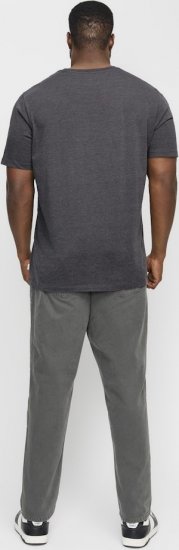 Jack & Jones ORGANIC T-Shirt Dark Grey Melange - T-shirts - T-shirts Homme Grande Taille