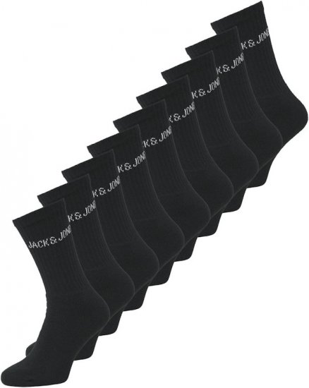 Jack & Jones REGEN Tennis Socks 9-Pack Black - Chaussettes - Chaussettes Grandes Tailles Homme