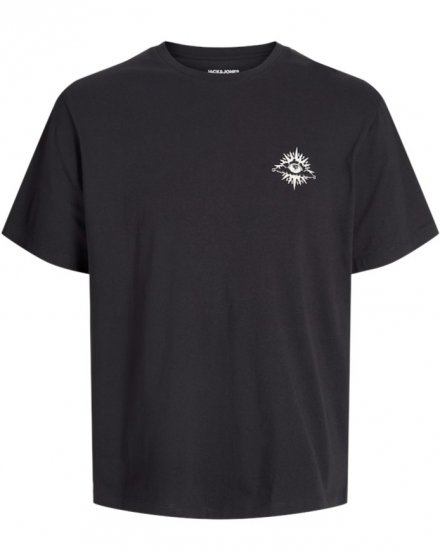  Jack & Jones Jackie Crew Neck T-Shirt Black - T-shirts - T-shirts Homme Grande Taille