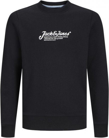 Jack & Jones Beau Crew Neck Sweatshirt Black - Sweatshirts & hoodies - Sweatshirts/Hoodies grande taille homme