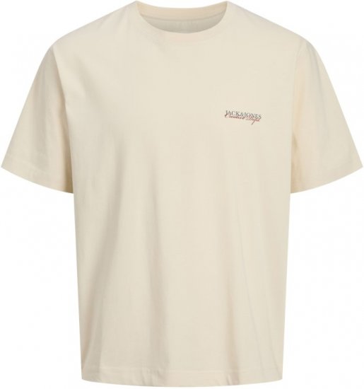 Jack & Jones Boston Photo Crew Neck T-Shirt Antique White - T-shirts - T-shirts Homme Grande Taille