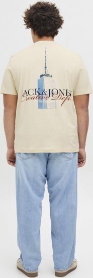 Jack & Jones Boston Photo Crew Neck T-Shirt Antique White - T-shirts - T-shirts Homme Grande Taille