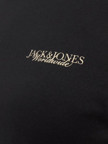 Jack & Jones Boston Photo Crew Neck T-Shirt Black - T-shirts - T-shirts Homme Grande Taille