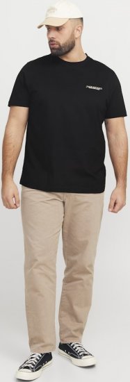 Jack & Jones Boston Photo Crew Neck T-Shirt Black - T-shirts - T-shirts Homme Grande Taille