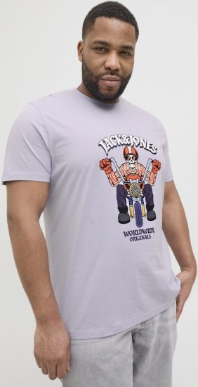 Jack & Jones Anatomy Skull Crew Neck T-Shirt Violet - T-shirts - T-shirts Homme Grande Taille