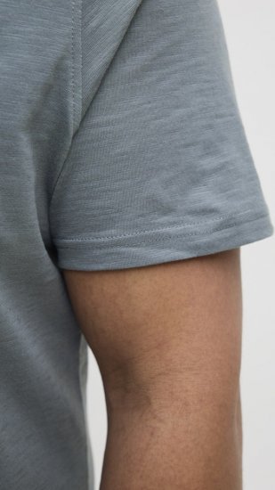 Jack & Jones Split Pocket Print T-Shirt Grey - T-shirts - T-shirts Homme Grande Taille